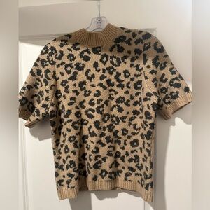 Abercrombie & Fitch Tan and Black Patterned Sweater